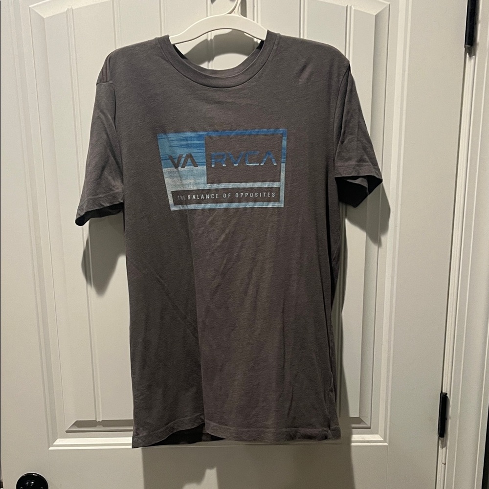 RVCA Charcoal and Blue Graphic Tee